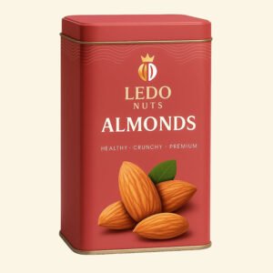 LEDO Almonds tin – natural, premium almonds for healthy snacking
