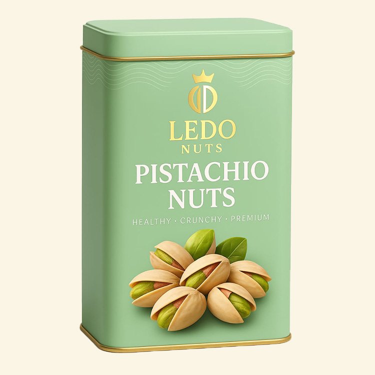 LEDO Pistachio Nuts in premium tin pack – healthy, crunchy, and protein-rich snack Pistachio Nuts